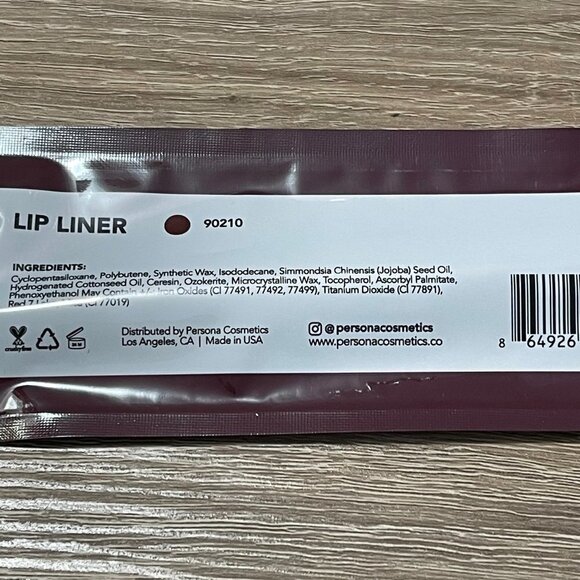 Persona Cosmetics New In Package 90210 Deep Brick Red Pencil Blendable Lip Liner - Picture 5 of 6